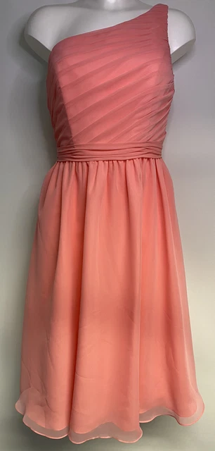 Abito da damigella d'onore/prom rosa salmone Emma Bridal. Taglia 10. Nuovo con etichette.