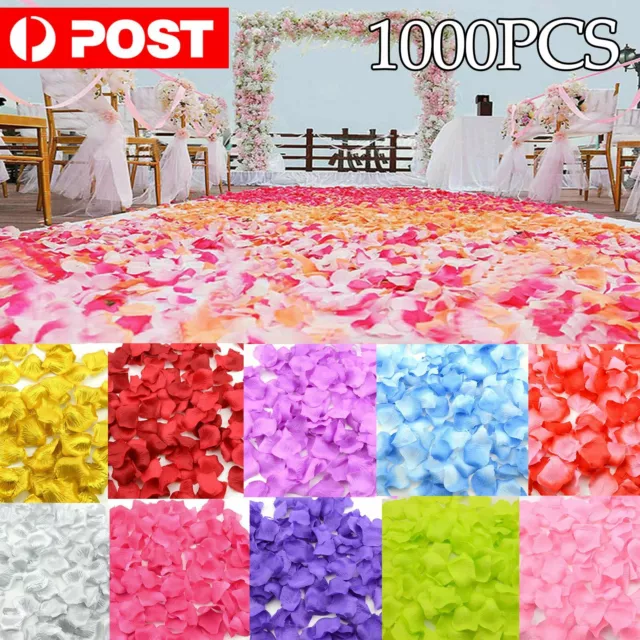 1000 Pcs Artificial Silk Petals Flowers Fake Rose Petal Wedding Flower Decoratio
