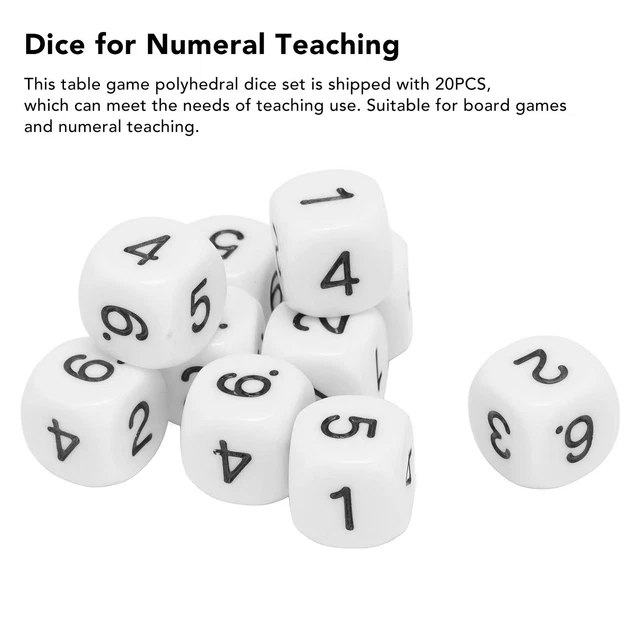 50 Pieces Dice Set, 14mm Bulk 6 Sided Colored Dices For Board Games