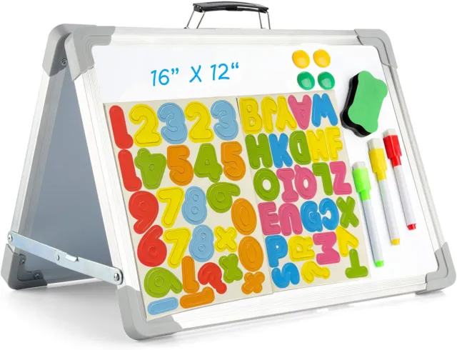Magnetic Small White Board Foldable 12" X 16" Double-Sided for Kids Students
