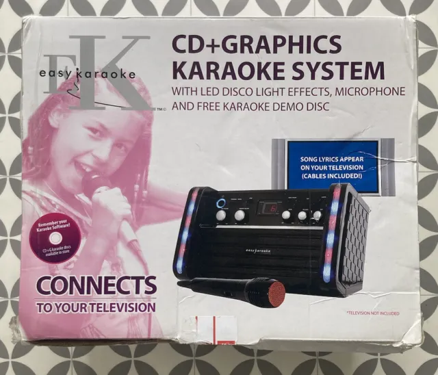 CDG Easy Karaoke Machine EKS-212 Boxed With Microphone. Tested