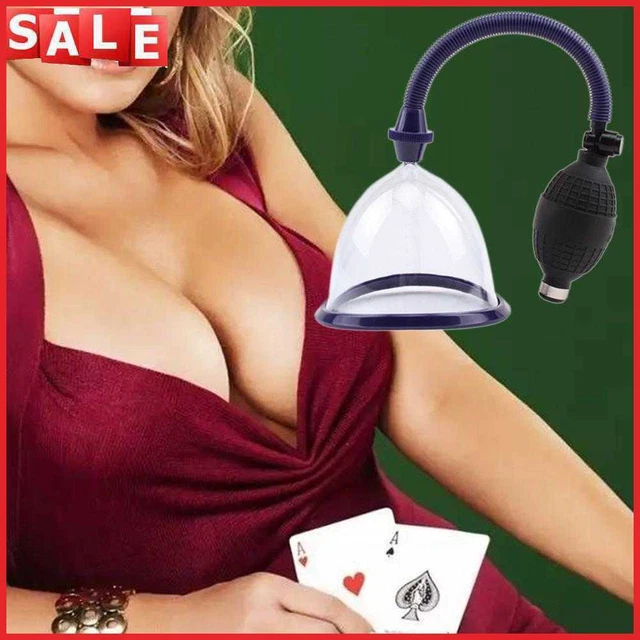 Juguete de aumento de senos manual masaje de senos para mujeres aumento de la bomba (L)