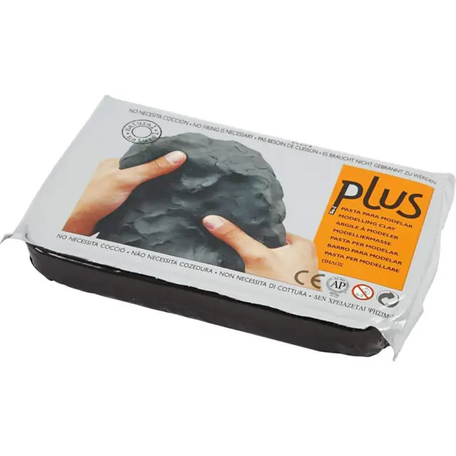 Sio2 789030 Plus 1Kg Self Hardening Clay - Black