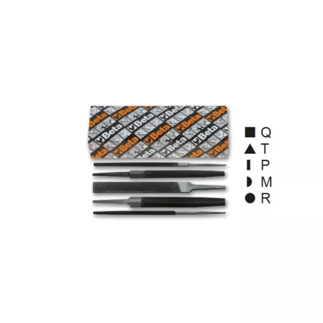 Beta Tools 1718A6/S5 5pc Set De 5 Mélange Profile Second-Cut Limes 6 "/ 150mm