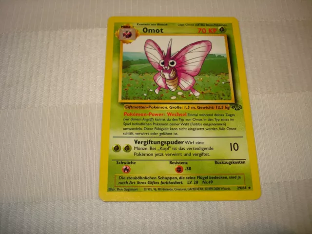 Pokemon Karte Omot 29/64 Rare Dschungel-Serie deutsch
