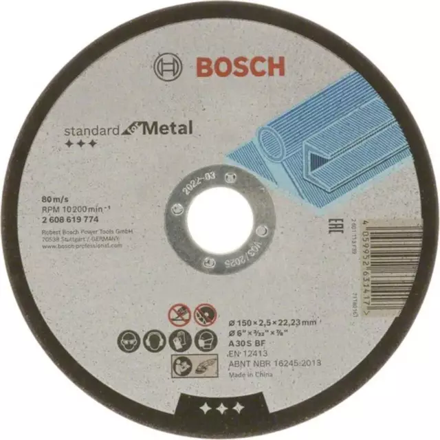 Bosch Accessories Standard for Metal 2608619774 Disque à tronçonner 150 mm 1