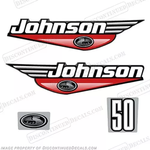 Quality Graphic kit Fits Johnson 1999-2000 50hp Outboard Motor Engine Red Decal