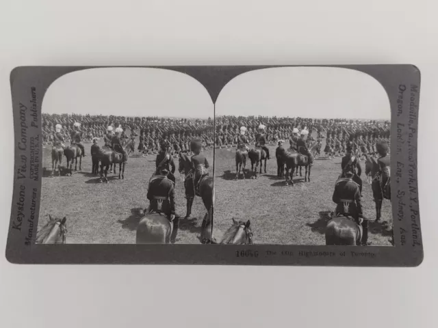 16046 Keystone Stereoview Photo Card The 48th Highlanders of Toronto Canada