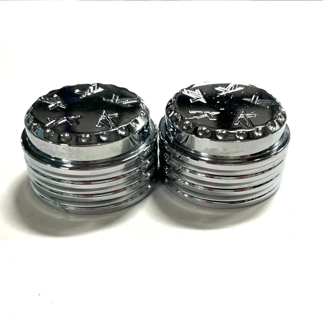 *Clearance* Chrome Zx Engraved Diamond Cut Fork Caps 06-23 Kawasaki Ninja Zx14