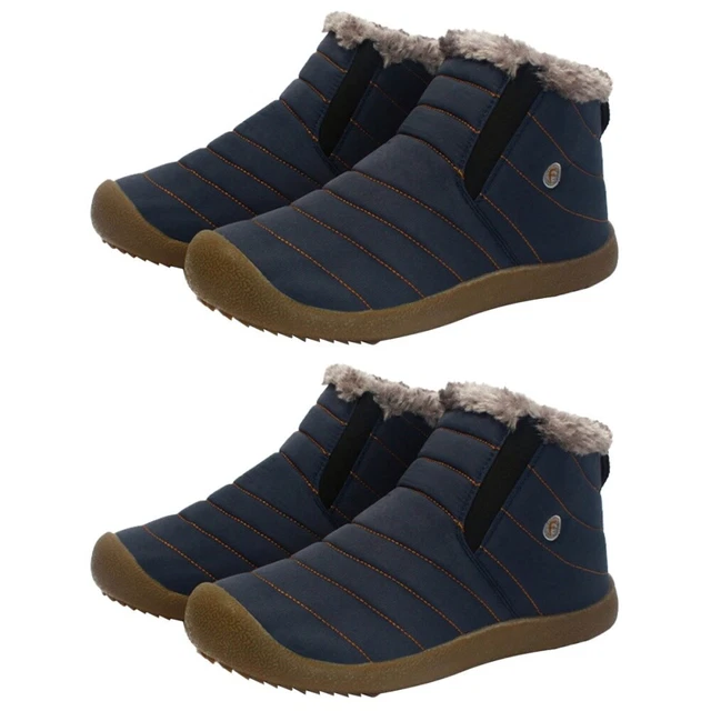 2 Pairs Bottes De Randonnée Hommes Chaudes Chaussures Pour Imperméables