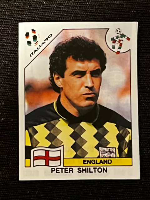 Sticker Panini World Cup Italy 90 Peter Shilton England # 383 Recup Removed