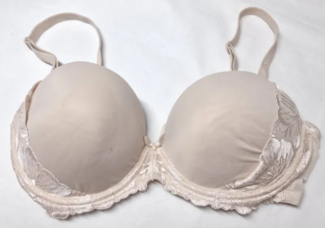 Ex Beautiful M&S 2 In 1 Strapless Underwired Padded Almond Bra 34D 1048