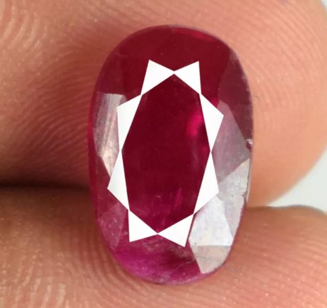 Utah Beryll Bixbite Rot Smaragd Edelstein Oval 5.90 CT Natürlich Zertifiziert