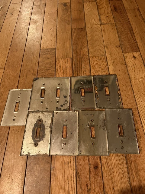 Vintage Antique Lightswitch Covers Glass