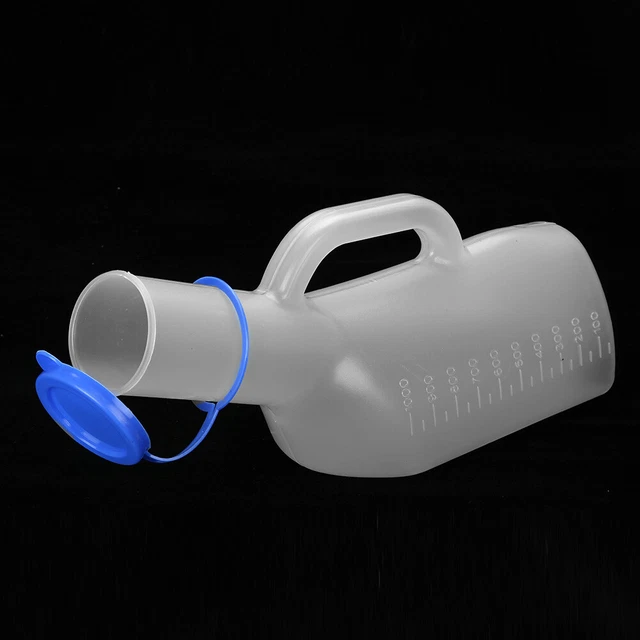 URINE COLLECTOR MALE Urine Bottle Urinal Storage Bed Pan Transparent