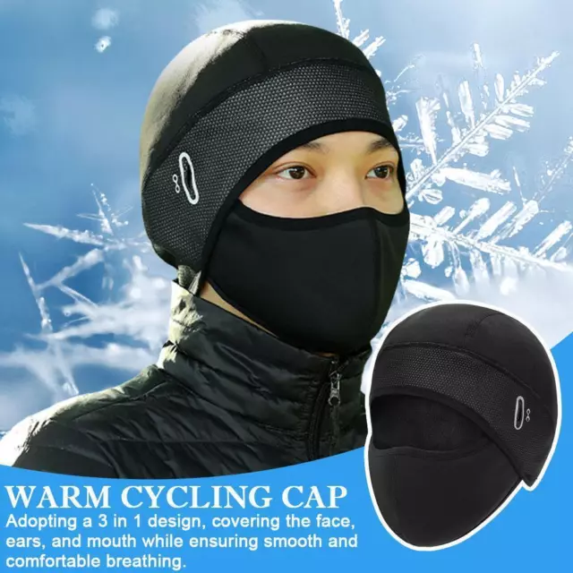 Winter Thermal Cycling Skull Cap Bike Motorbike Under Helmet Black| Beanie  I3B3 2