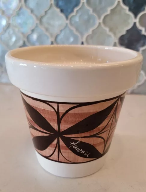 Pohaku Kilns Made in Hawaii Tapa Print Ceramic planter