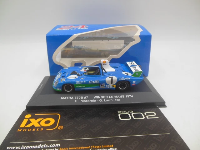 Matra 670B #7 – Vainqueur Le Mans 1974 – Miniature Ixo 1/43 – Neuve