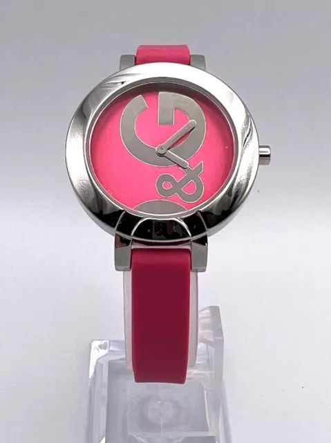Dolce & Gabbana Watch Women's DW0664 Hoopla PINK Rubber Silicon Strap Watch