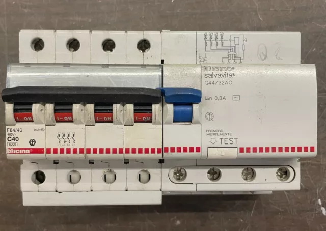 Salvavita magnetotermico Bticino F84/40 6000 C40 G44/32AC materiale elettrico