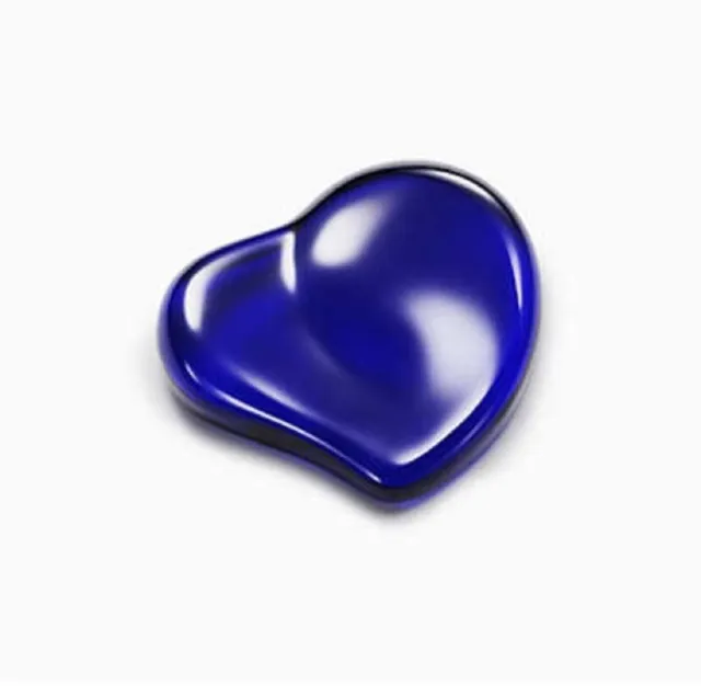 Tiffany & Co Cobalt Blue Glass Heart Paperweight Elsa Peretti Design Gift It LN