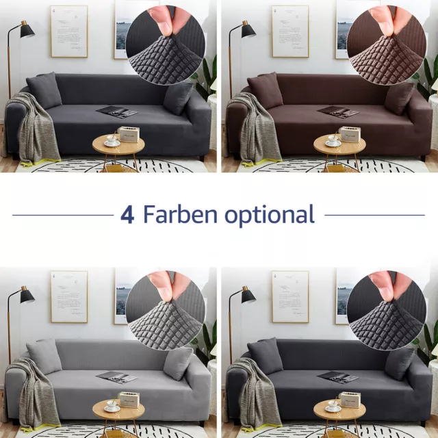 Sofabezug Stretch Stuhl Sofabezüge elastische Sofahusse für 1-4 Sitzer L Form