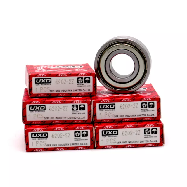 1/2/5/10/100 pcs 6202-ZZ Deep Groove Radial Ball Bearing PEER 15X35X11, 6202ZZ