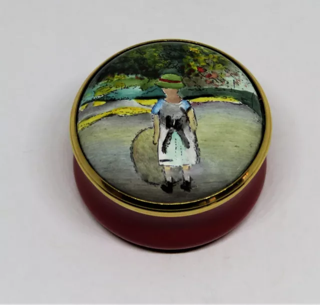 Halcyon Days Enamel Box - Monet Painting - "Artist's House At Argenteuil" - Mib