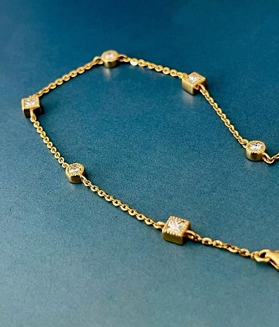 Cervin Blanc 18ct Yellow Gold Diamond Bracelet 0.60ct Interval By The Yard 1/2ct Cervin Blanc 18ct Yellow Gold Diamond Bracelet 0.60ct Interval By The Yard 1/2ct