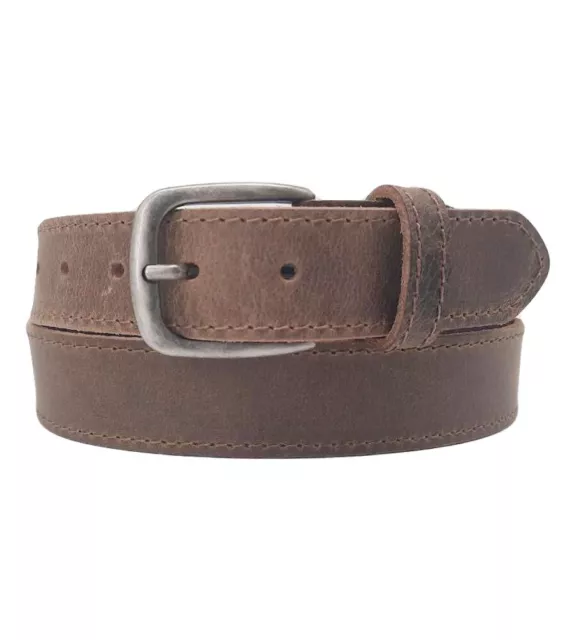 Brown leather belt with stitches / Genuine Leather Mens/ Womens Belt  Blundstone