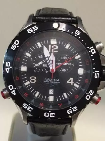 Men's Watch Chronograph Nautica Nst Yachtimer A36002G Mens Watches Chronograph