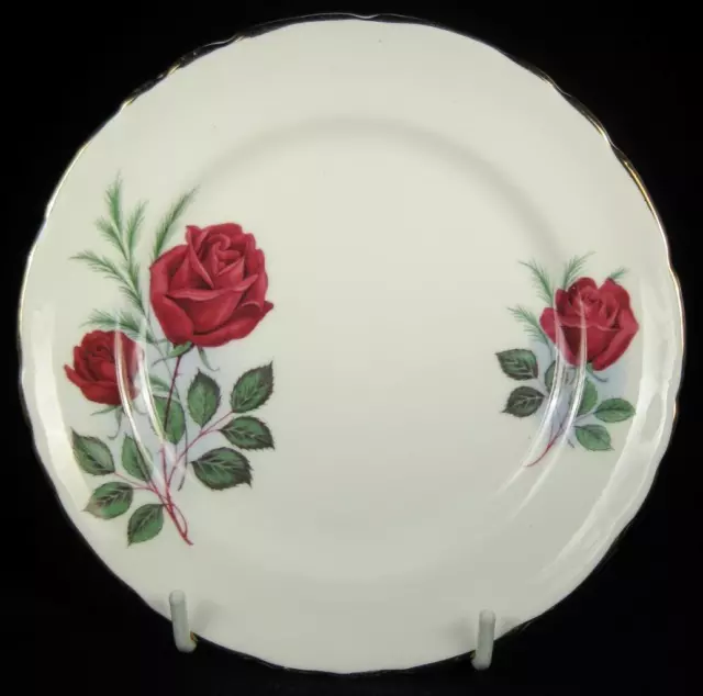 Delphine Red Roses Side Plate