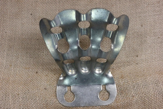 Vintage 3/8” Flag Holder Holds 3 Flags Bracket Wall Mount USA Made Tarnish speck