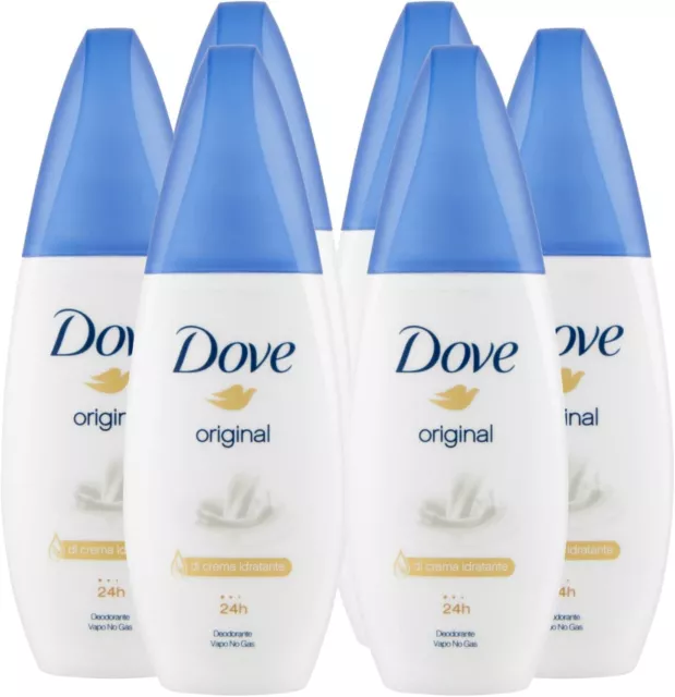 6x Dove Déodorant Original 24h Vapo pas de Gaz Protection Et Fraîcheur - 6x75ml