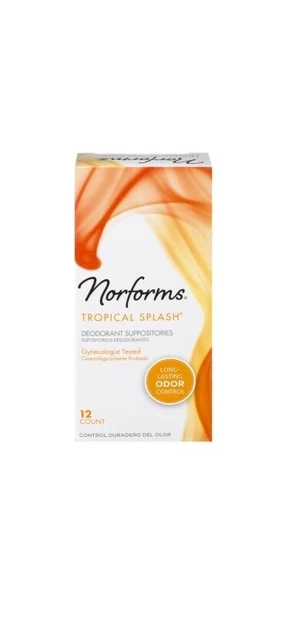 BL Norforms Supositorios Tropical Splash 12 unidades X 3 cuentas