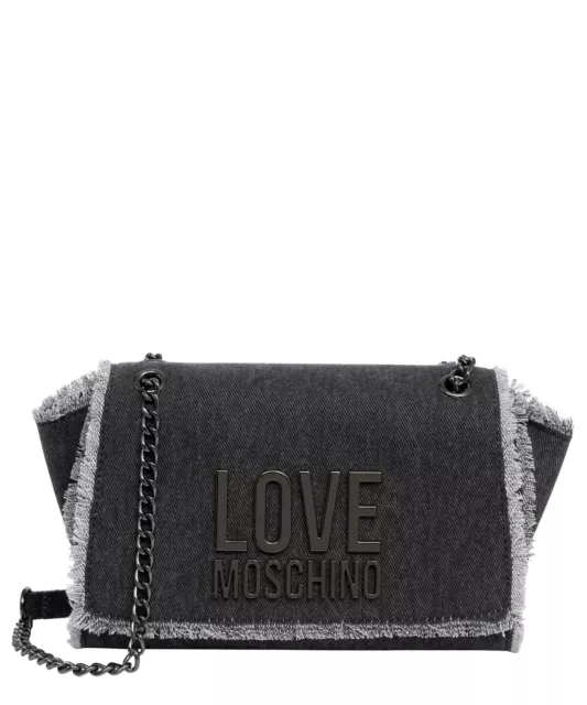 Love Moschino sac porté épaule femme JC4317PP0IKQ0000 coton Denim Black Nero