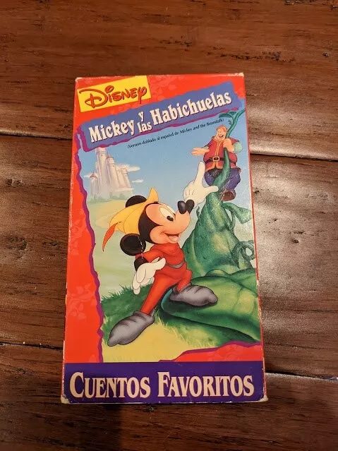 Mickey y las Habichuelas Cuento Favoritos Disney Espanol (VHS) Sleeve Used