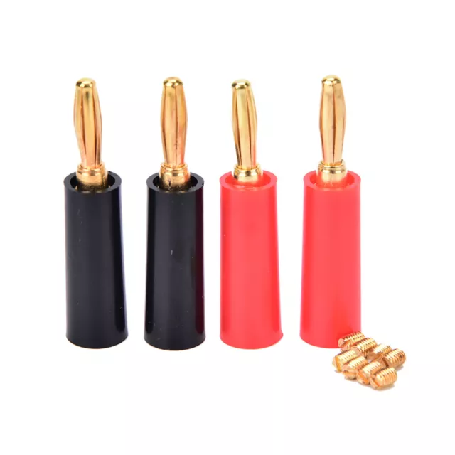 4Pcs/lot 4mm gold plated speaker banana connector horn speakers banana pl.zy