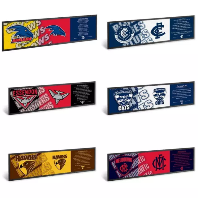 AFL Bar Runner Mat Man Cave Shed Birthday Fathers Christmas Gift - Choose Team