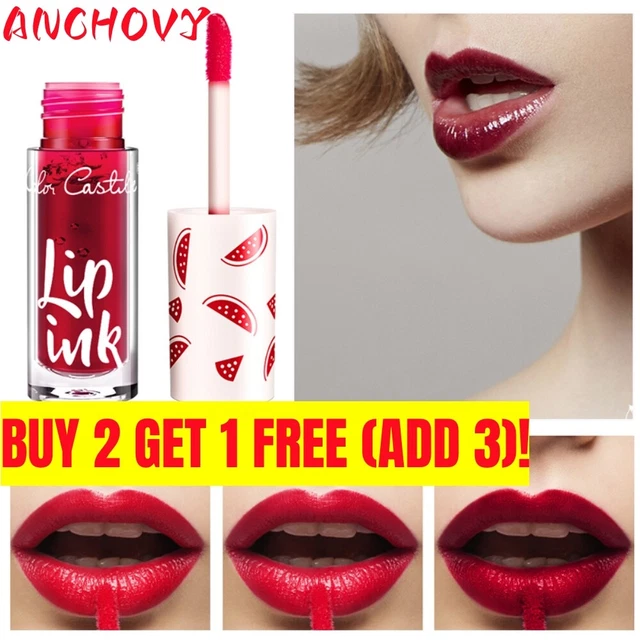 ANCHOA----Querida tinte de agua cereza Ade | Lápiz labial de color vivo brillante ~