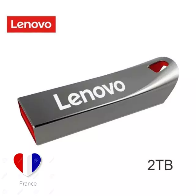 Lenovo-Clé USB 3.0 portable en métal haute vitesse, clé USB, mémoire étanche 2TB