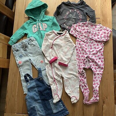 large baby girl clothes bundle Gap Next F&F Sleepsuits Pinafore 12-18 months