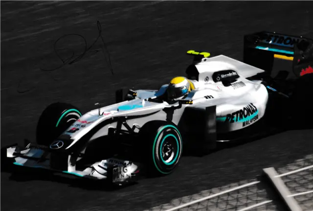 Nico Rosberg 12x8 Autographed Photo Mercedes AMG Petronas F1 Team