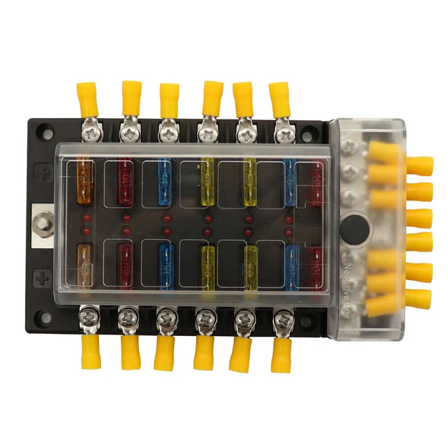 5 Porte-Fusibles Pour Fusibles 6x30mm - Montage Panneau - Capuchon à Vis - 250V 10A / 125V 15A