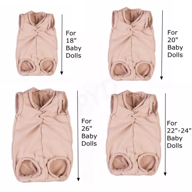 18"/20"/22"/26" Reborn Baby Dolls DIY Cloth Body+Cables Set Kits Repair Supply