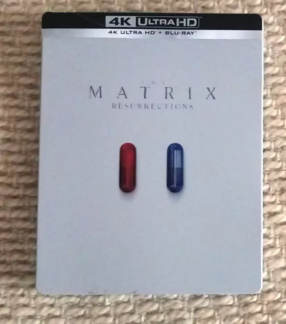 4K Ultra HD + Bluray Matrix Steelbook Résurrection Keanu Reeves