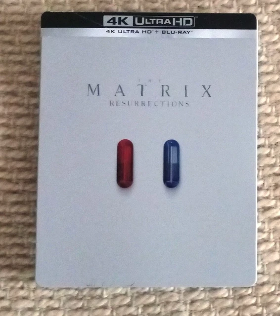 4K Ultra HD + Bluray Matrix Steelbook Résurrection Keanu Reeves