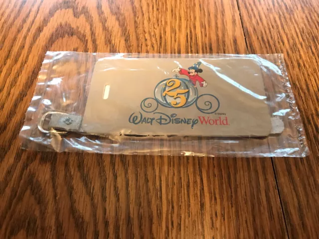 NEW UNUSED 25th Anniversary WALT DISNEY WORLD : Luggage Name Tag MICKEY MOUSE