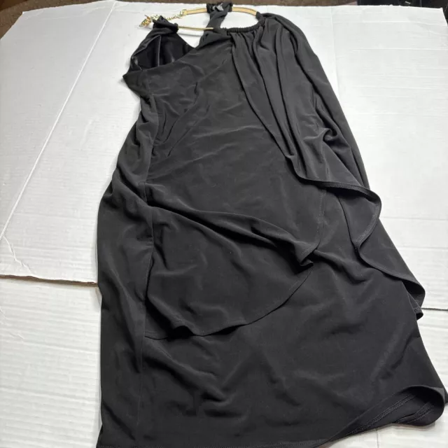 Kensie Dresses Womens Black Chain Trim Knee-Length Sheath Dress Sz Xl