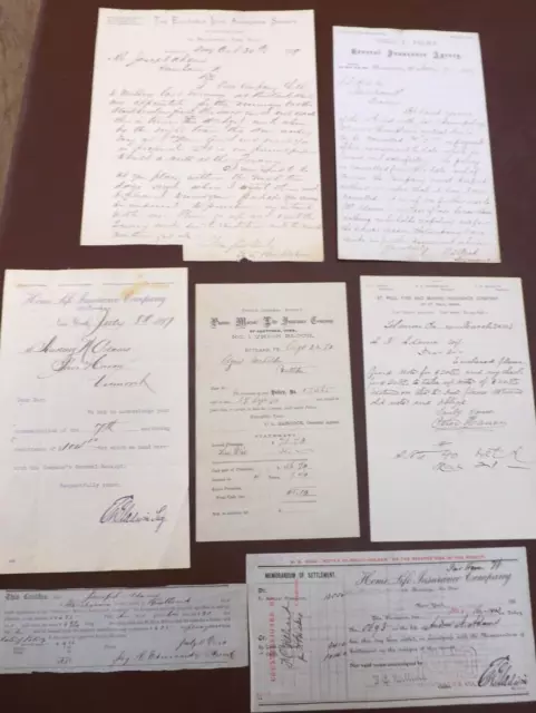 1857 + Letterhead St. Paul Fire Equitable T.s. Peck Insurance Co. Fair Haven Vt